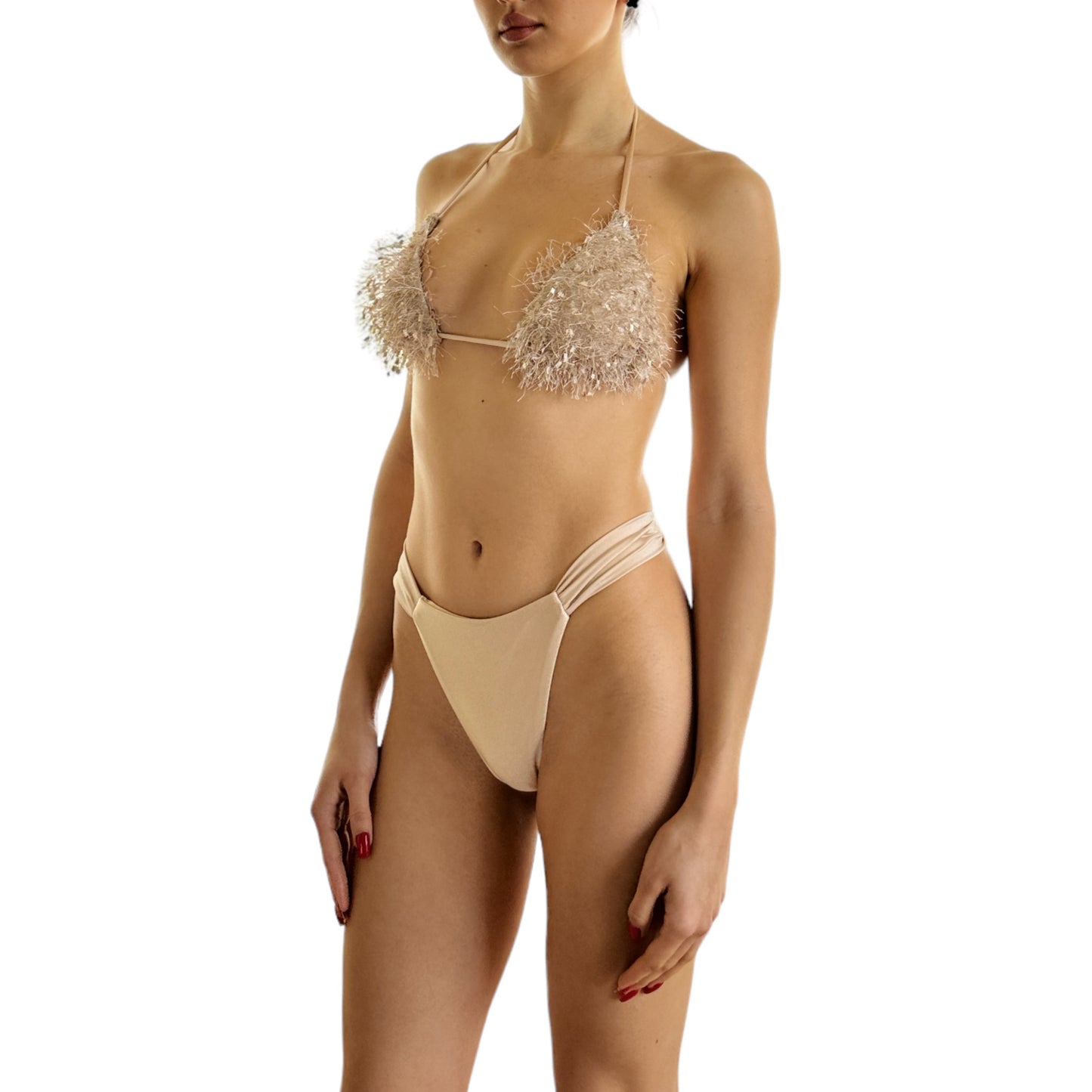 BIKINI PIUME CHAMPAGNE
