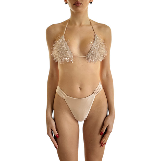 BIKINI PIUME CHAMPAGNE